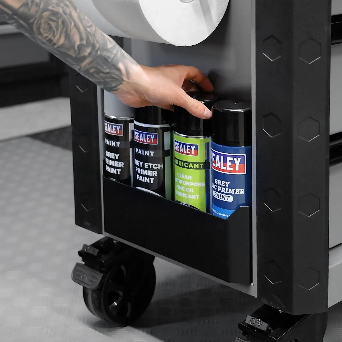 Sealey Superline Pro® Tool Trolley 6 Drawer - Grey  White Rose Tools
