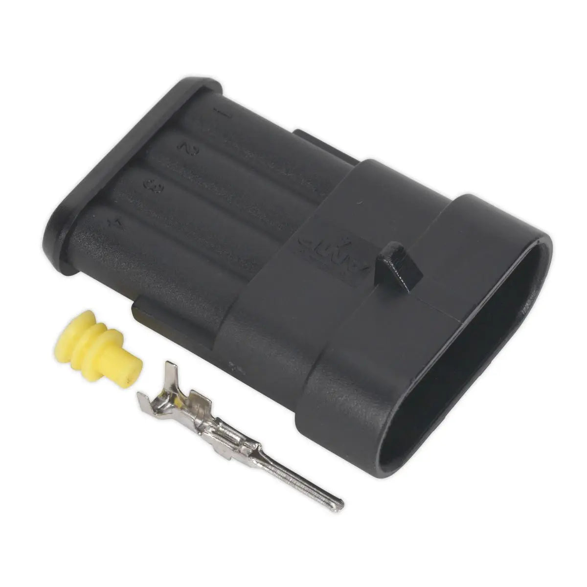 Sealey Superseal Male Connector 4-Way Pack of 3 
