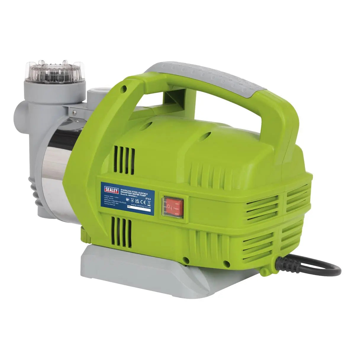 Sealey Surface Mounting Water Pump Stainless Steel 55L/min 230V 