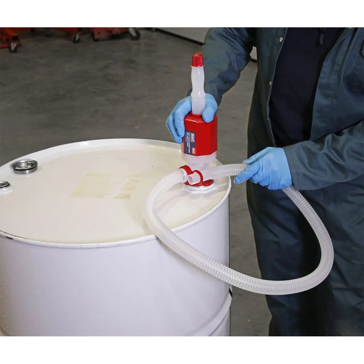 Sealey Syphon Pump for 205L Drum - High Flow 