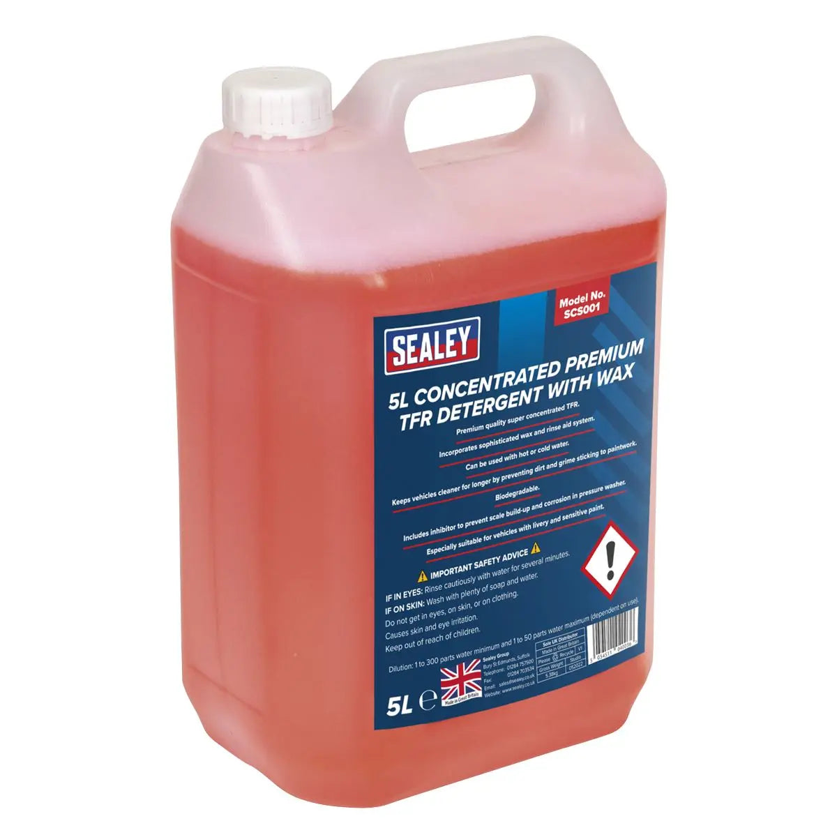 Sealey TFR Premium Detergent with Wax Concentrated 5L 