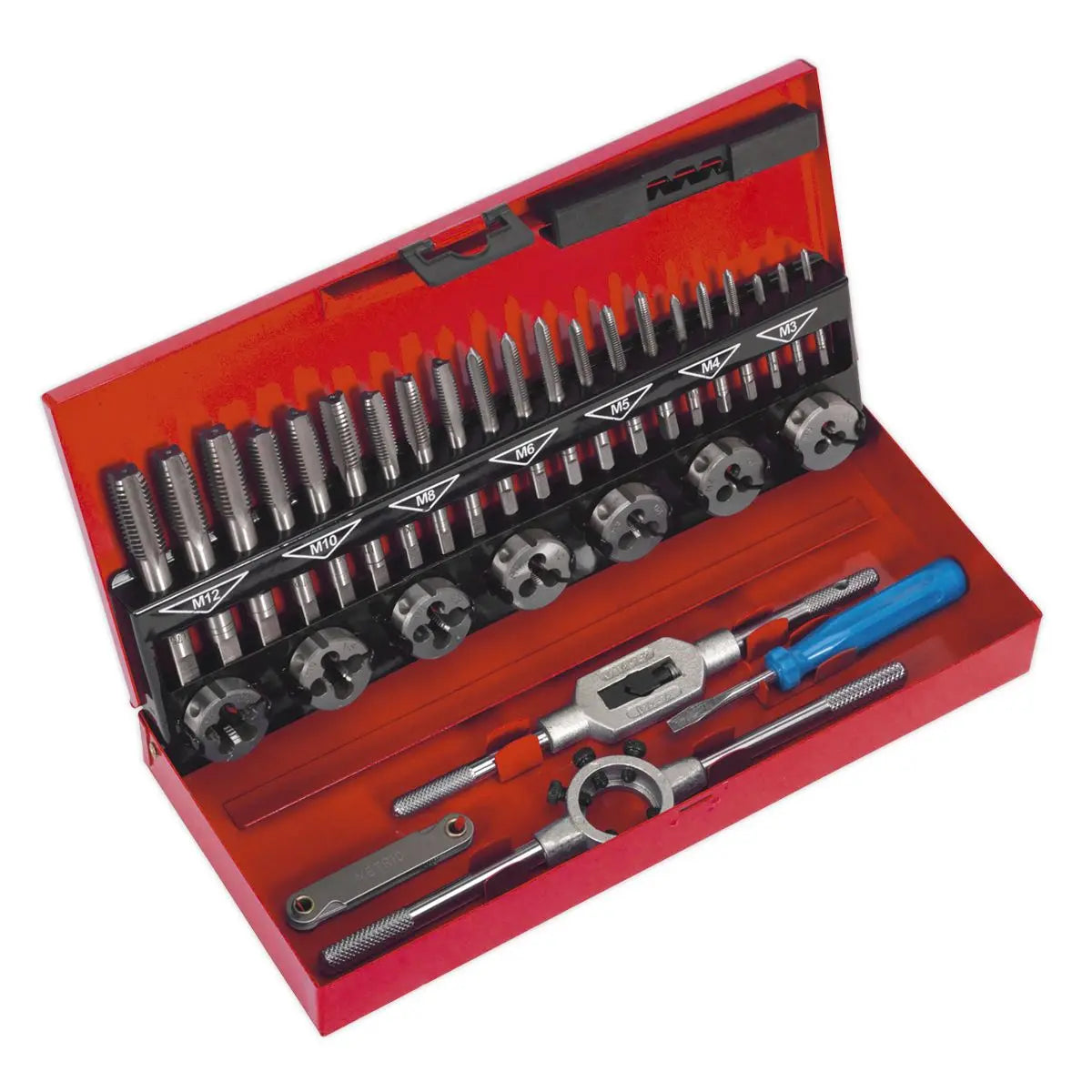 Sealey Tap & Die Set 32pc Split Dies - Metric 