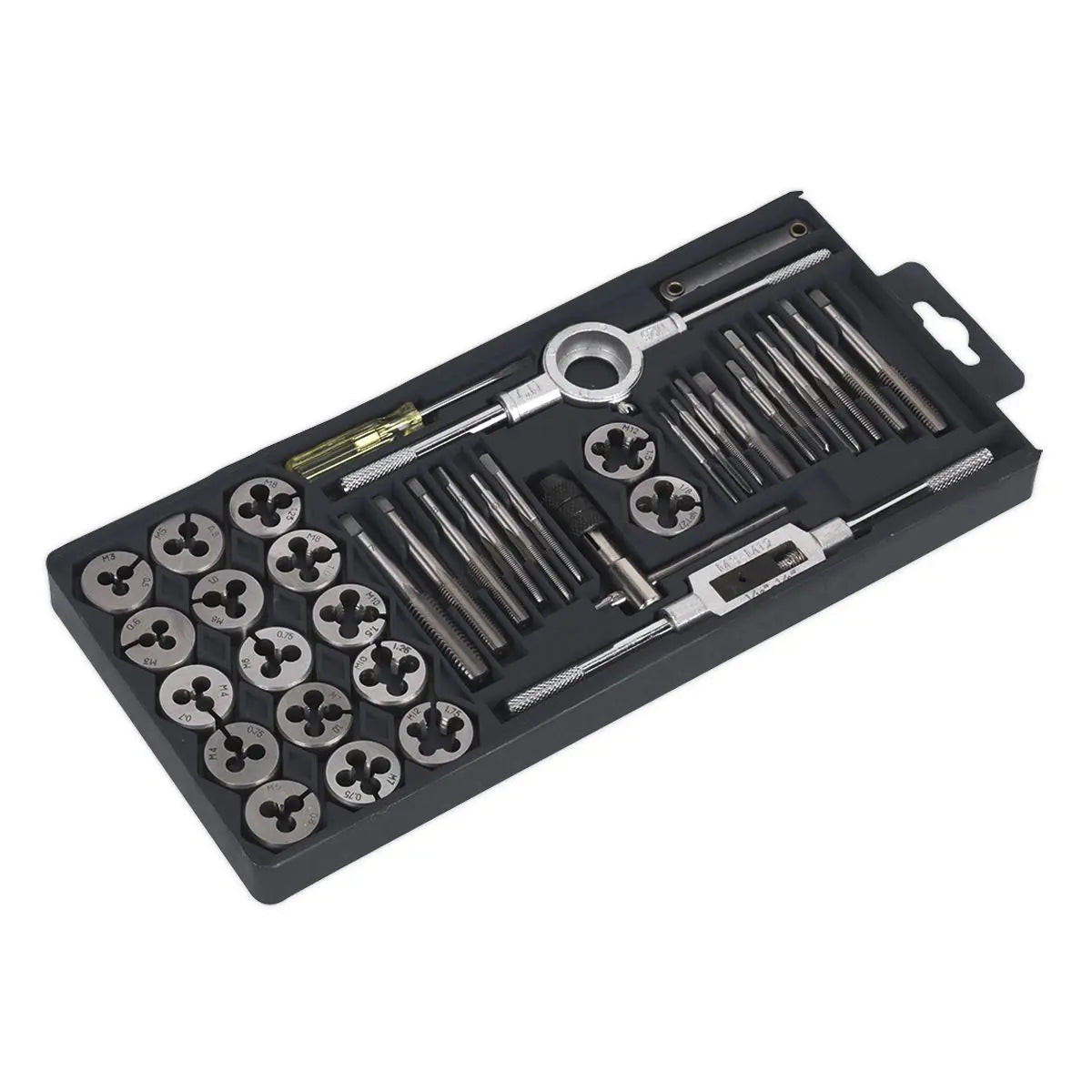 Sealey Tap & Die Set 40pc Split Dies - Metric 
