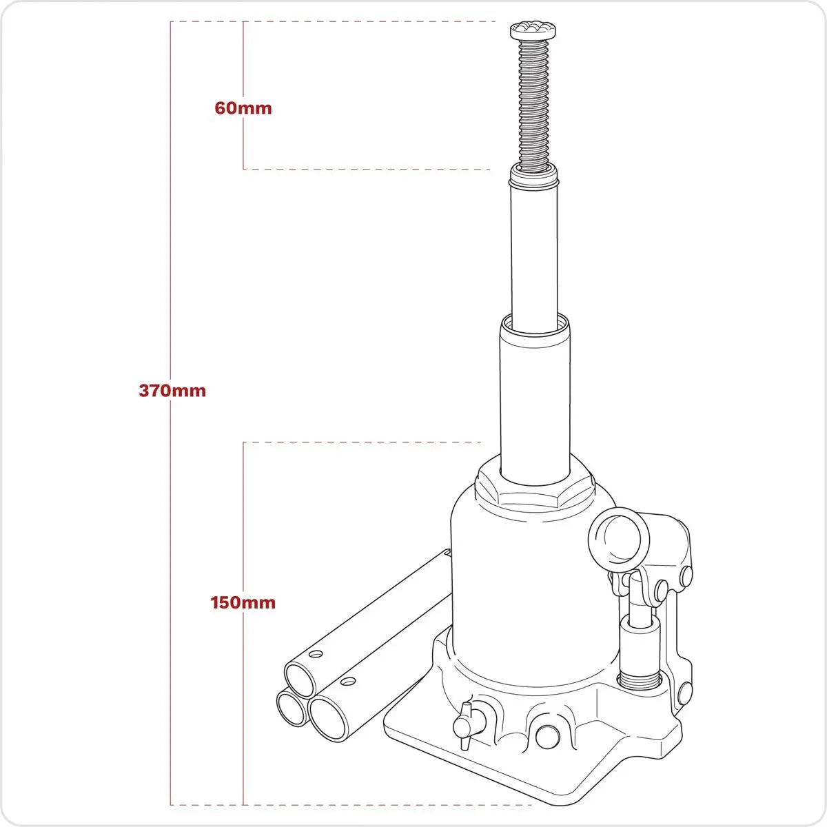 Sealey Telescopic Bottle Jack 2 Tonne 