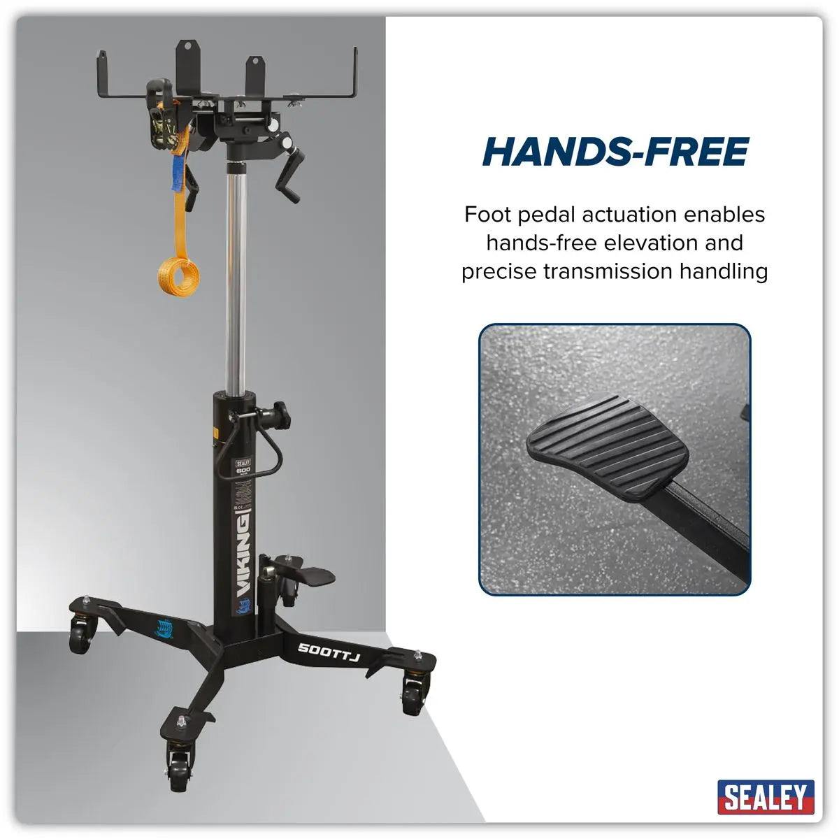 Sealey Telescopic Vertical Transmission Jack 600kg  White Rose Tools