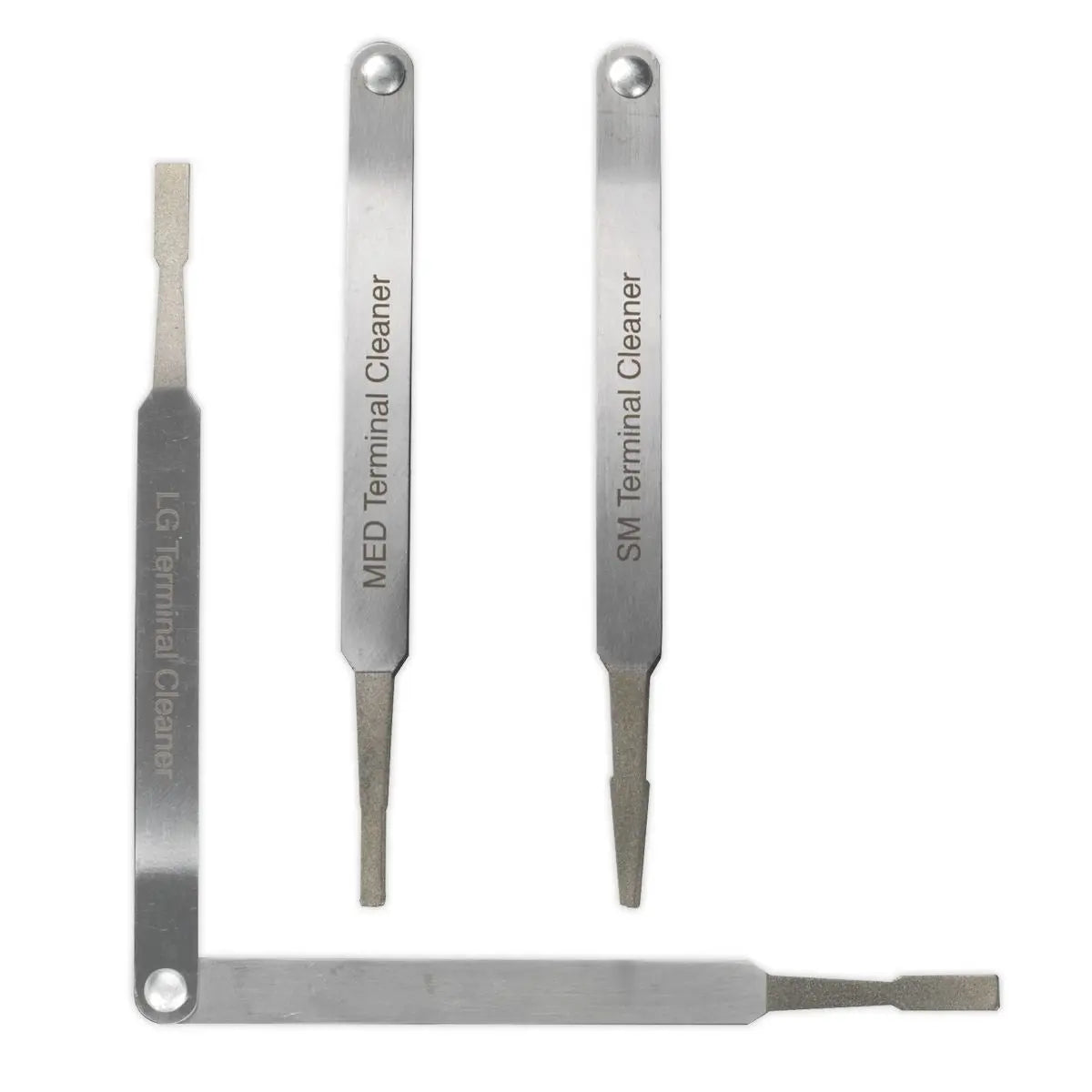 Sealey Terminal Cleaner Set Diamond Grip Blade Type 3 Piece 