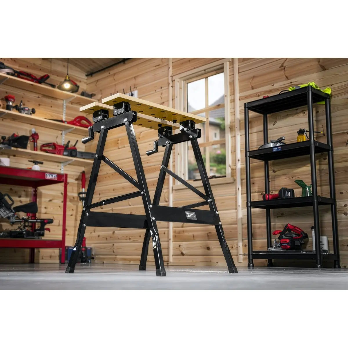 Sealey Tilt & Clamp Folding Workbench  White Rose Tools