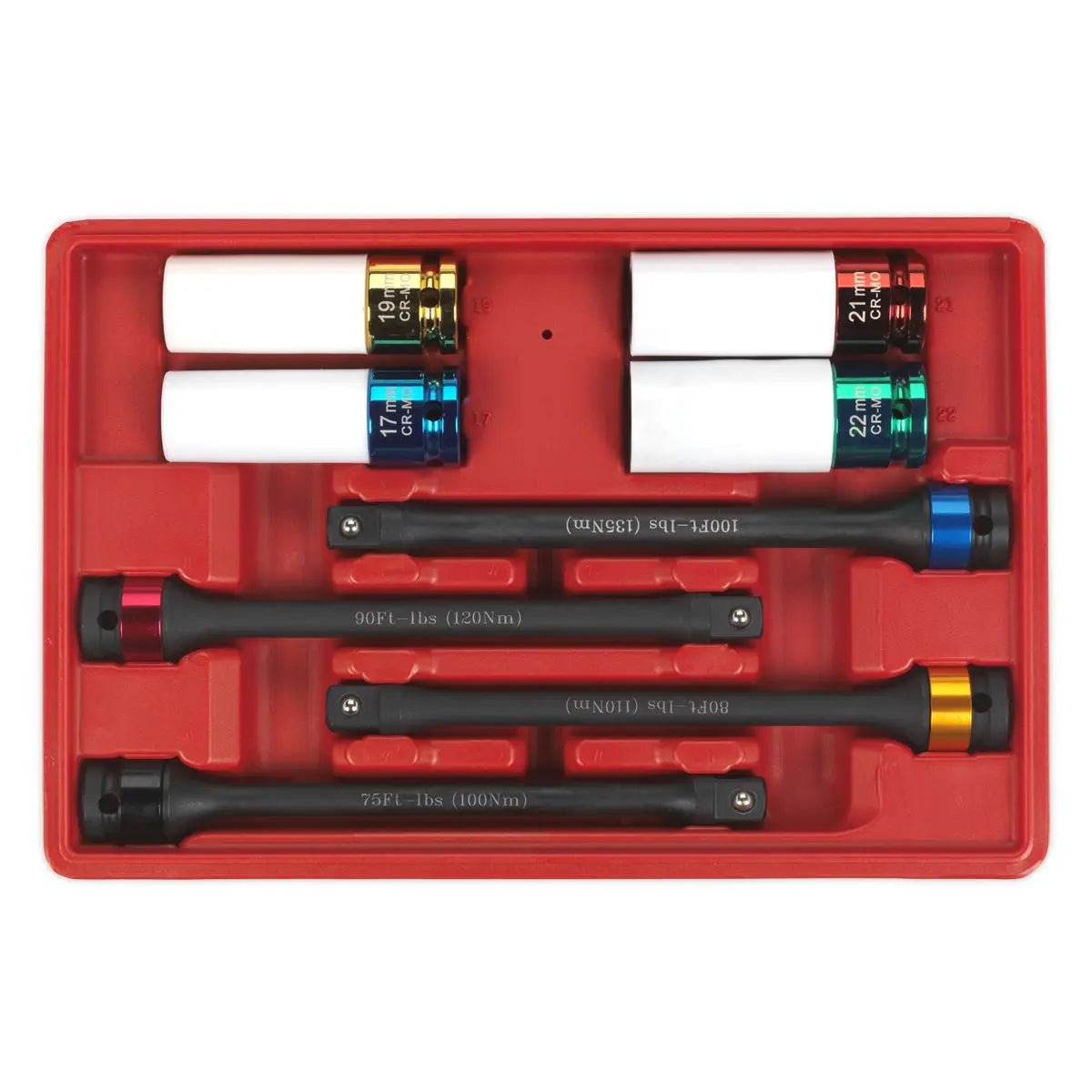 Sealey Torque Stick & Aluminium Wheel Impact Socket Set 8pc 1/2"Sq Drive 