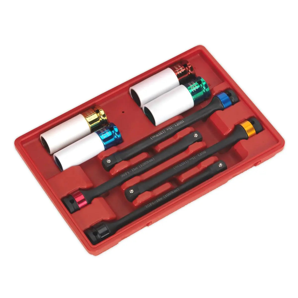 Sealey Torque Stick & Aluminium Wheel Impact Socket Set 8pc 1/2"Sq Drive 