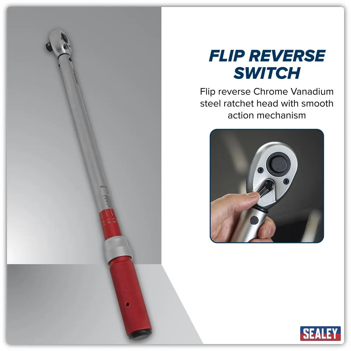 Sealey Torque Wrench Micrometer Style 1/2" Drive 60-330Nm Calibrated in EVA Tray  White Rose Tools