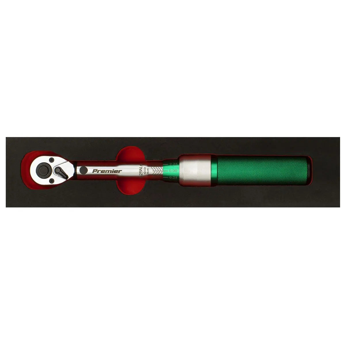 Sealey Torque Wrench Micrometer Style 1/4" Drive 5-25Nm Calibrated in EVA Tray 