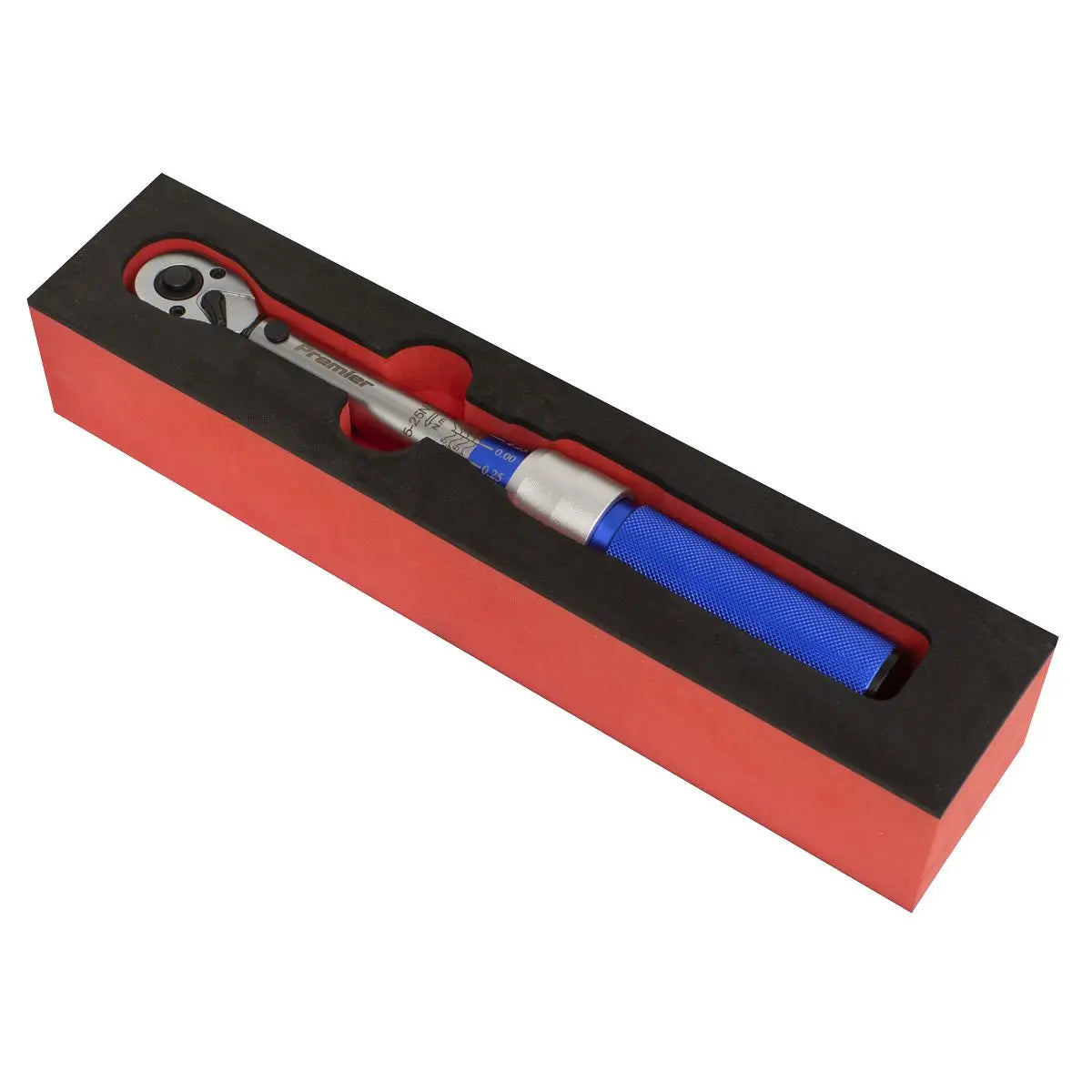 Sealey Torque Wrench Micrometer Style 3/8" Drive 5-25Nm Calibrated in EVA Tray 