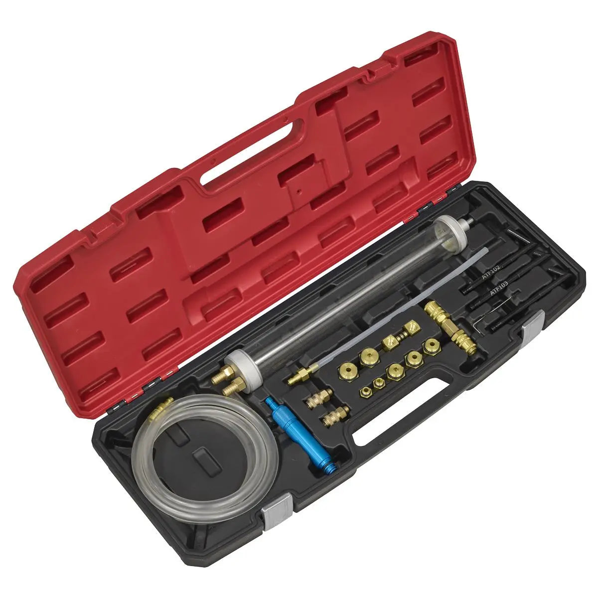 Sealey Transmission Oil Refilling Pump & Adaptor Kit for VAG 18pc  White Rose Tools