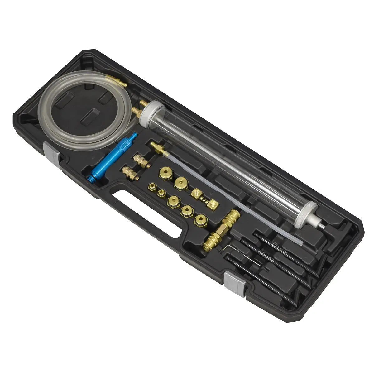 Sealey Transmission Oil Refilling Pump & Adaptor Kit for VAG 18pc  White Rose Tools