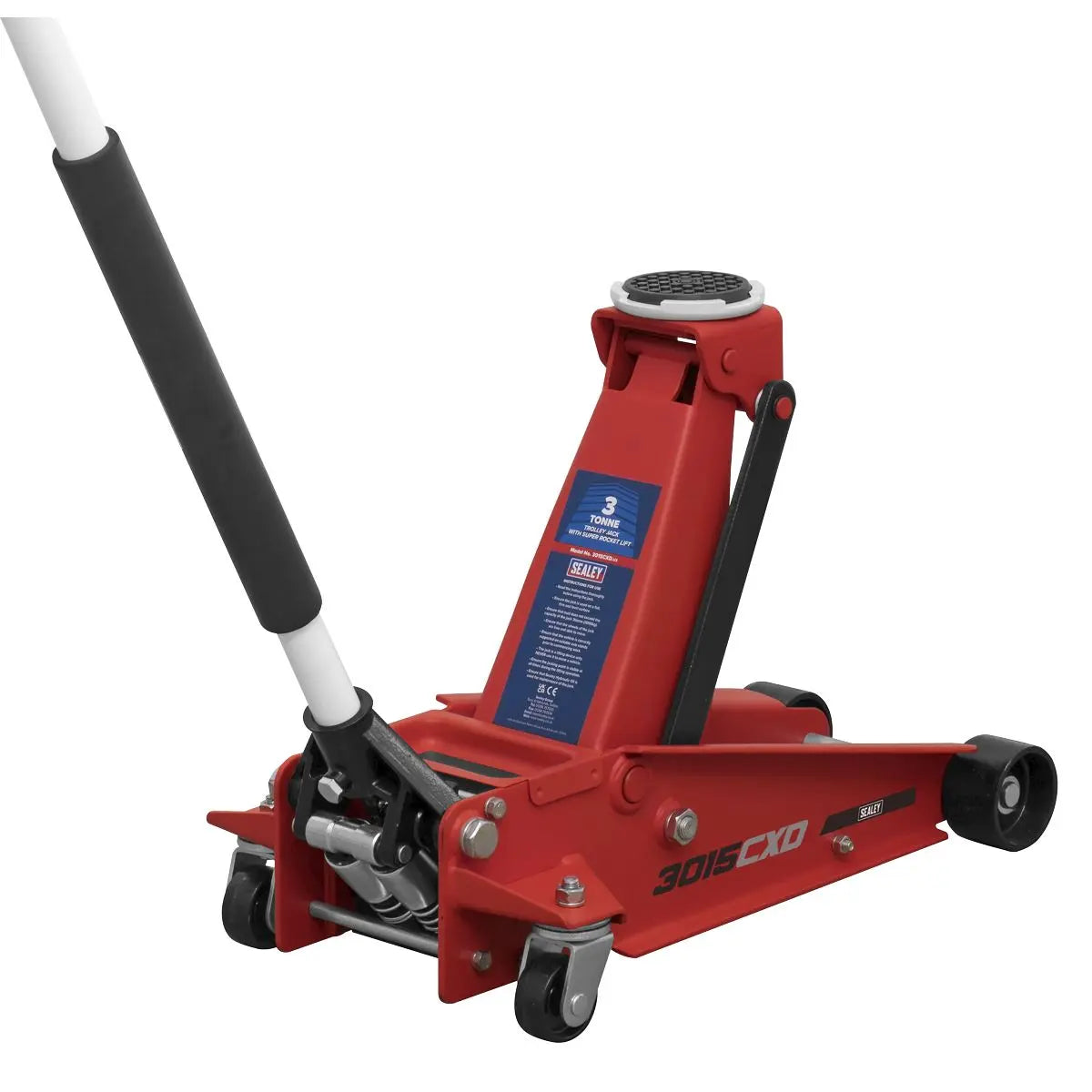 Sealey Trolley Jack with Super Rocket Lift 3 Tonne 