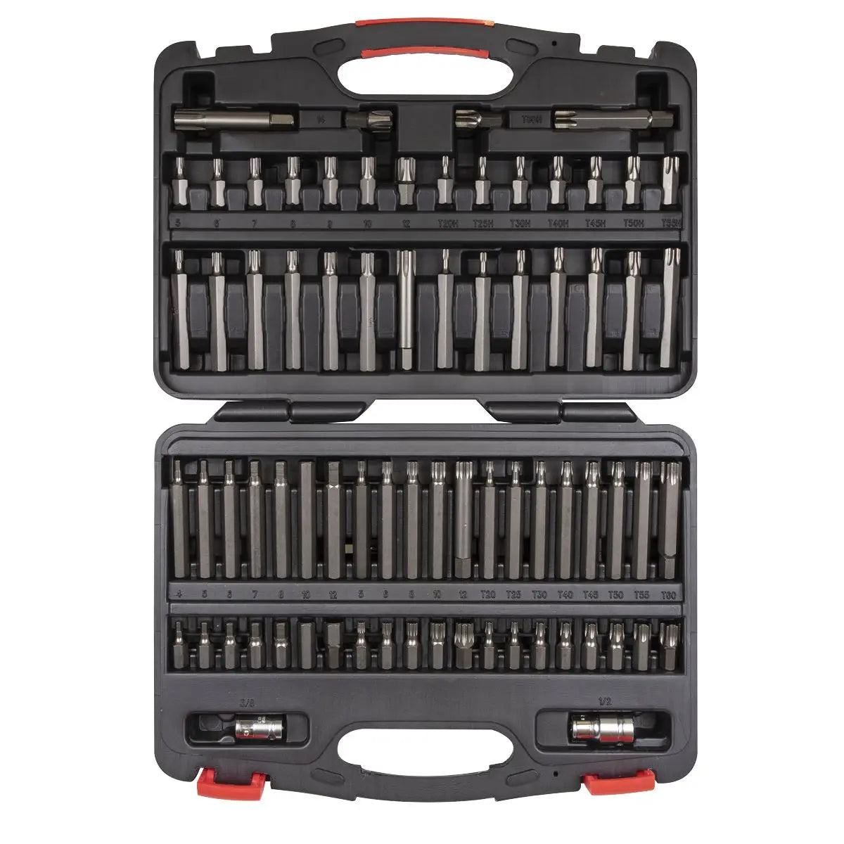 Sealey Trx-Star Security Trx-Star Hex Ribe Spline Bit Set 3/8" & 1/2" 74pc 