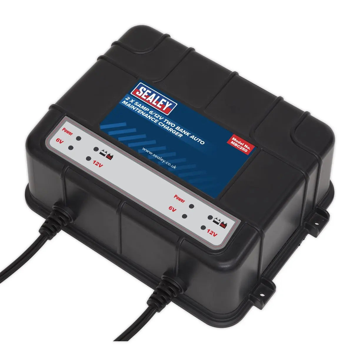 Sealey Two Bank 6/12V 10A (2 x 5A) Auto Maintenance Charger 