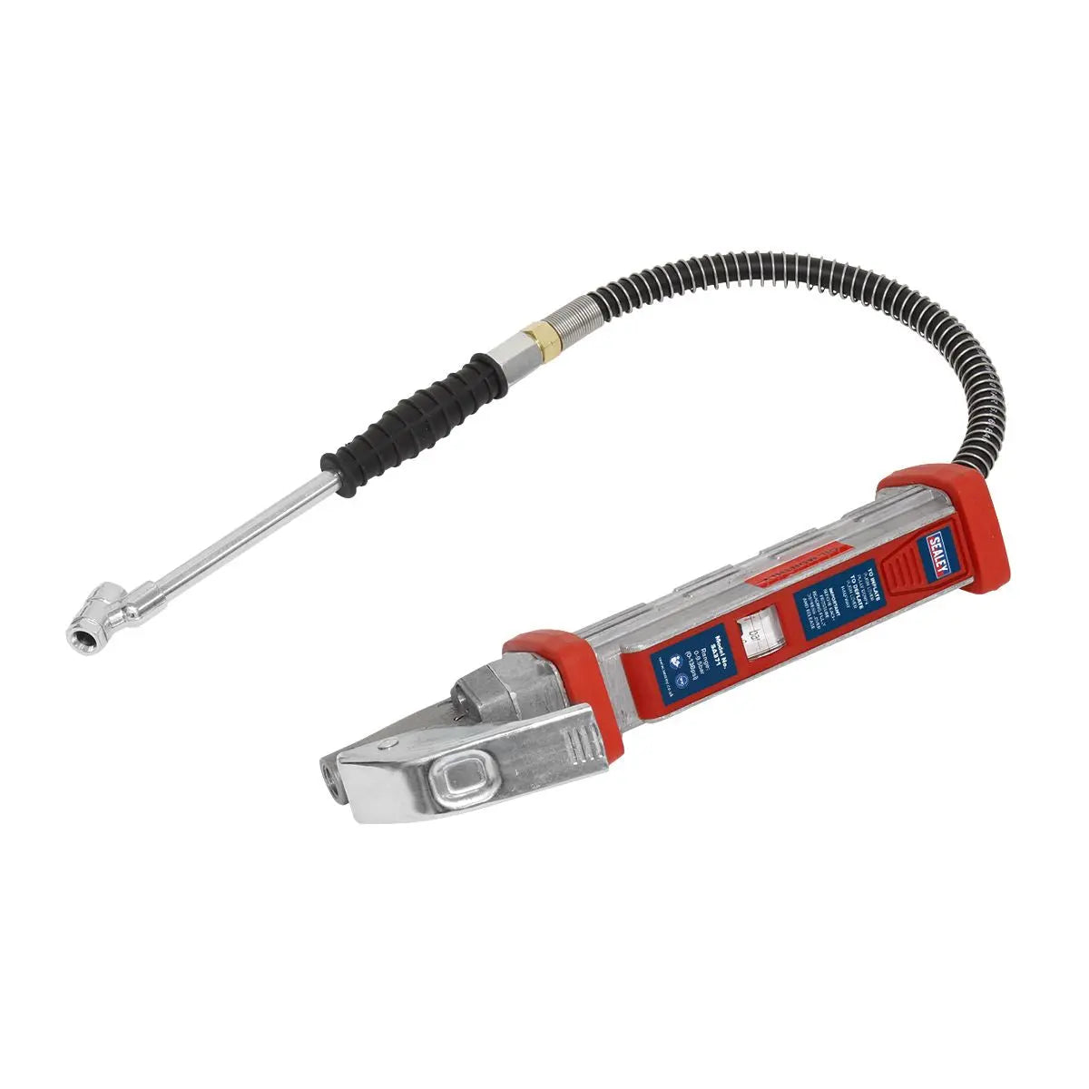 Sealey Tyre Inflator 0.5m Hose with Twin Push-On Connector 