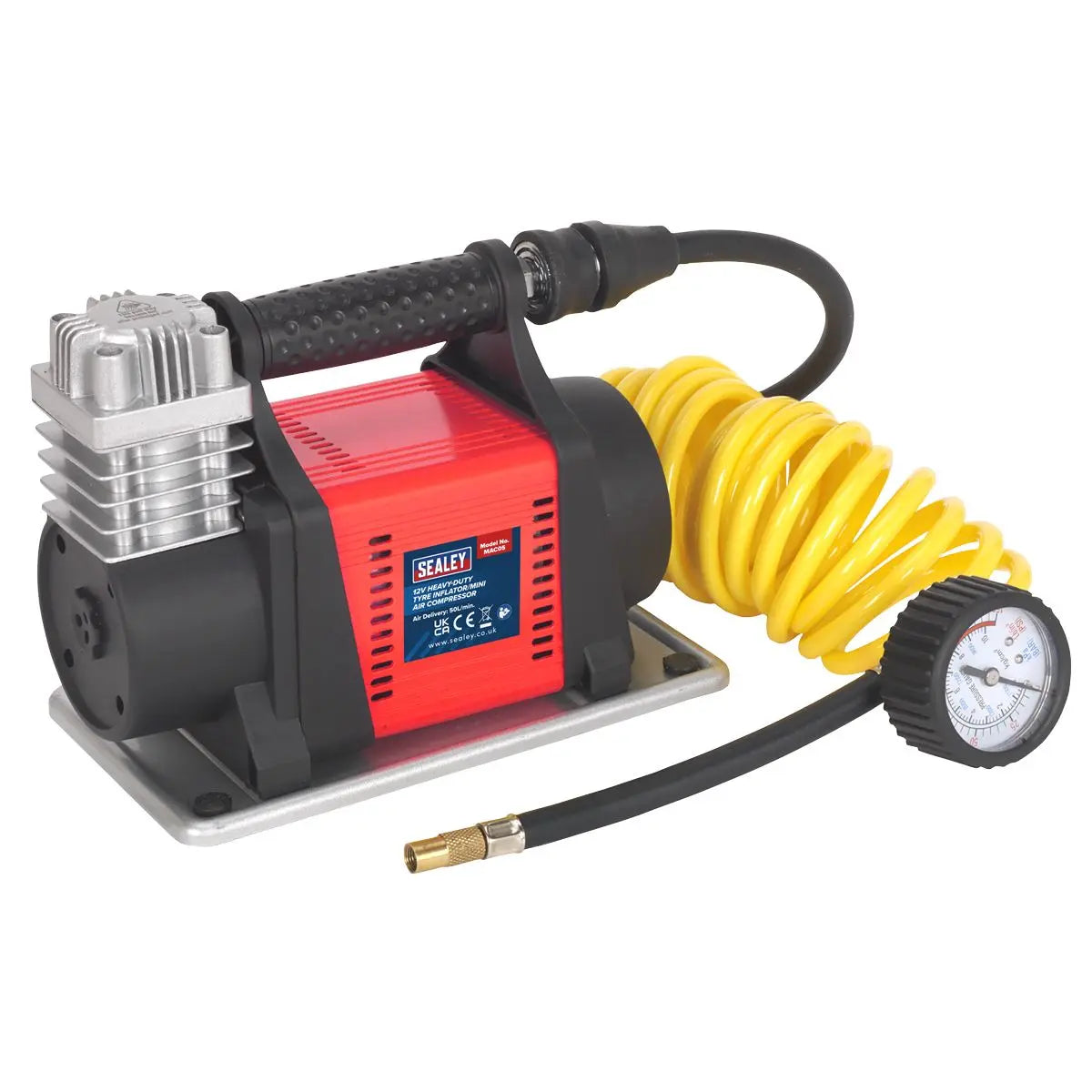 Sealey Tyre Inflator/Mini Air Compressor 12V Heavy-Duty 