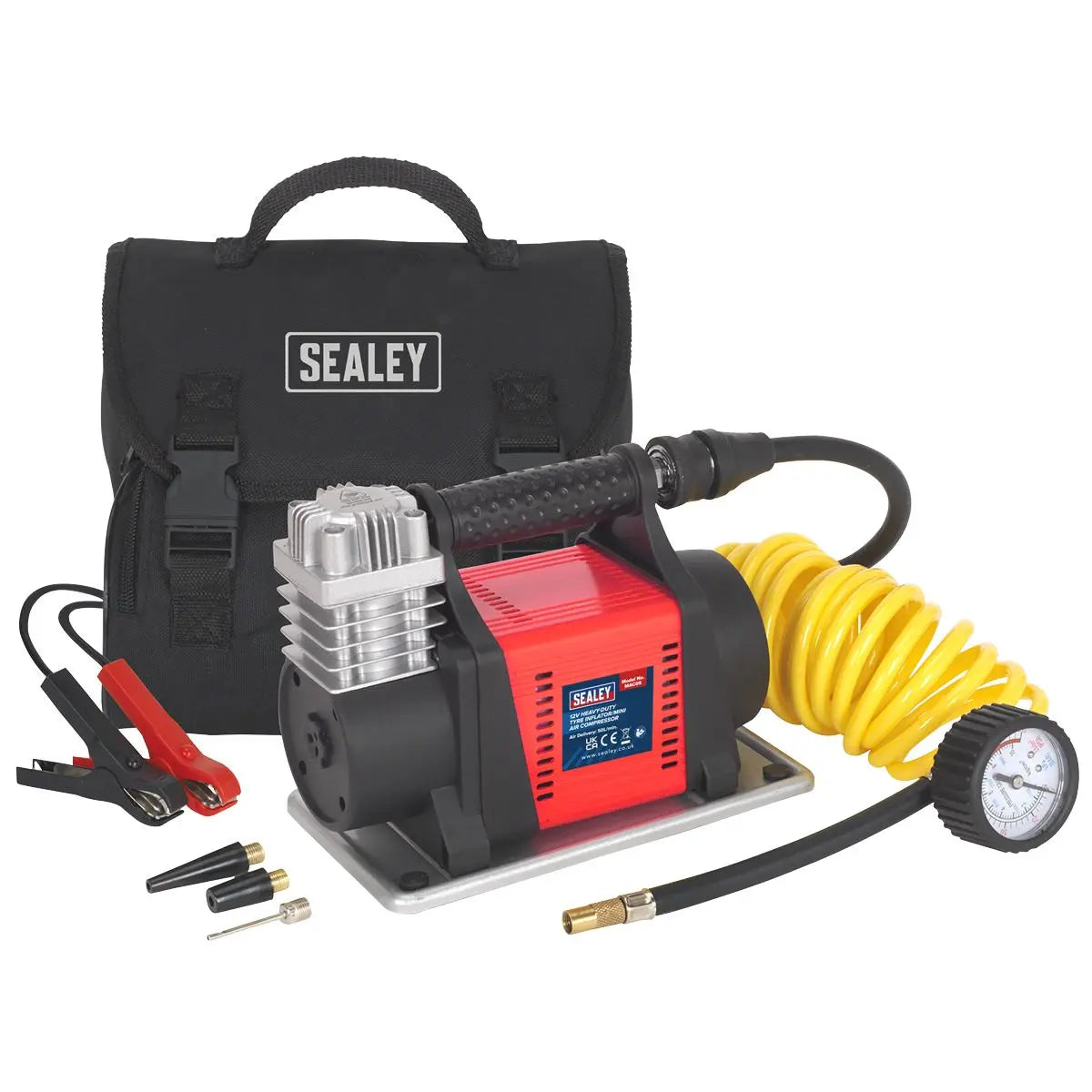 Sealey Tyre Inflator/Mini Air Compressor 12V Heavy-Duty 