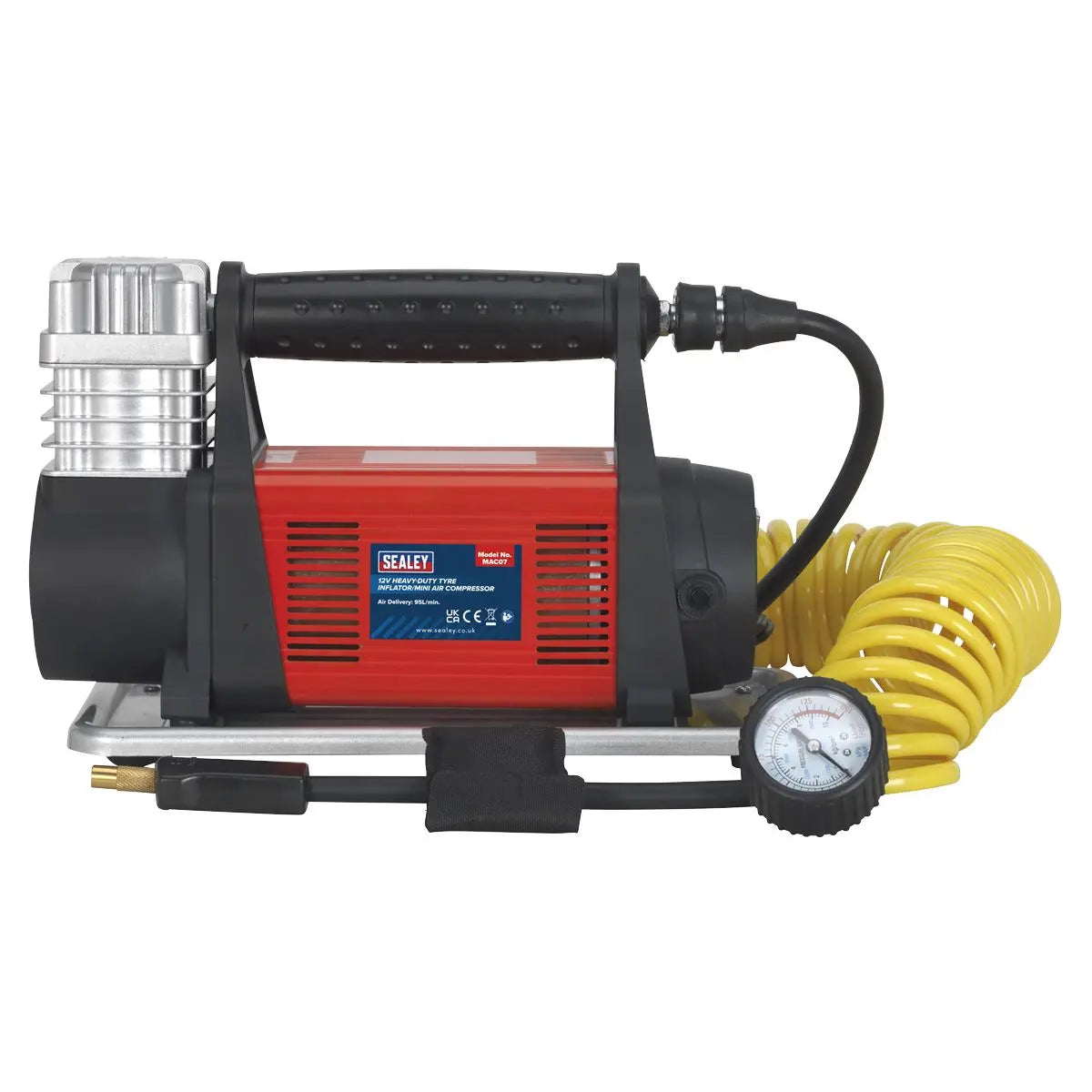 Sealey Tyre Inflator/Mini Air Compressor 12V Heavy-Duty 