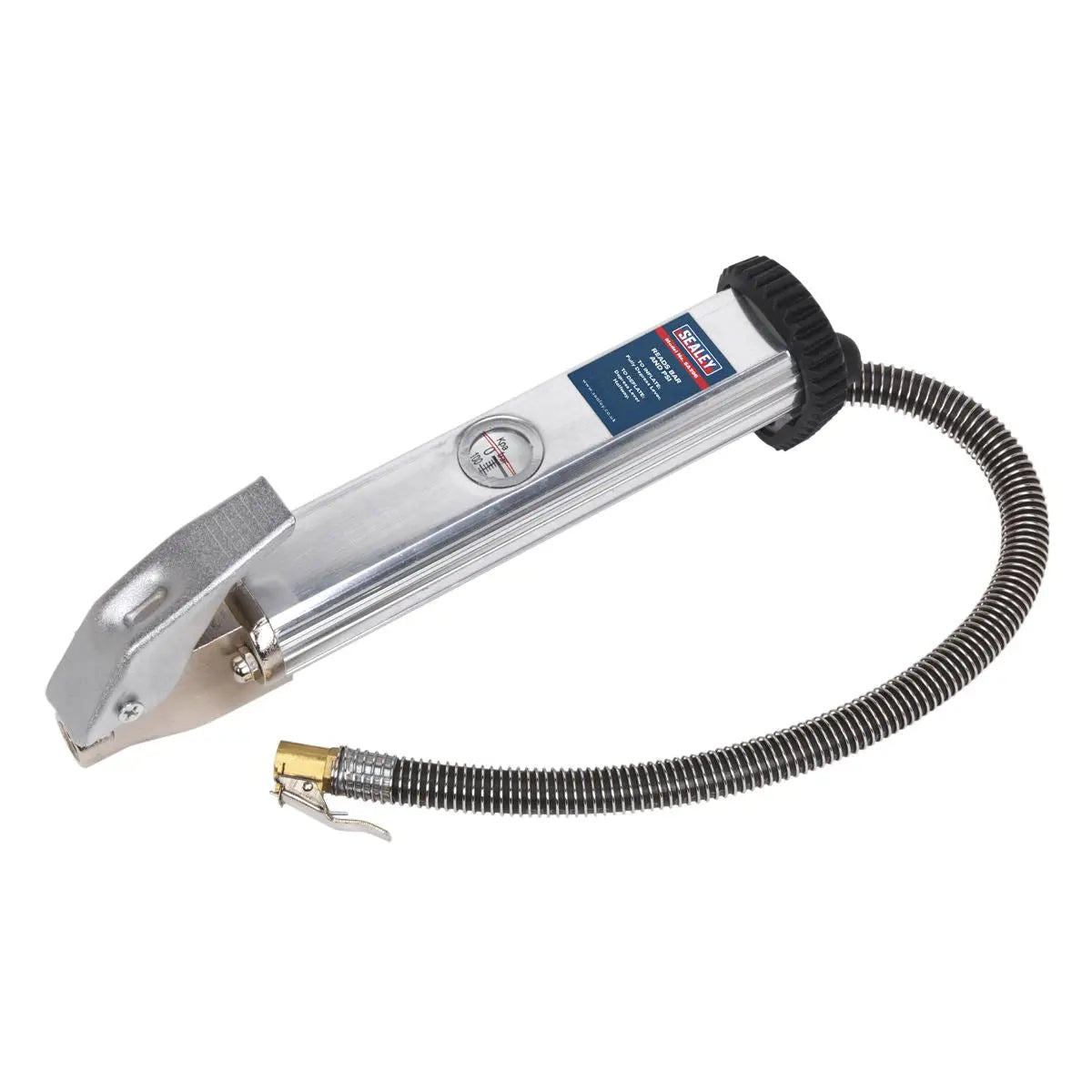 Sealey Tyre Inflator with Clip-On Connector 