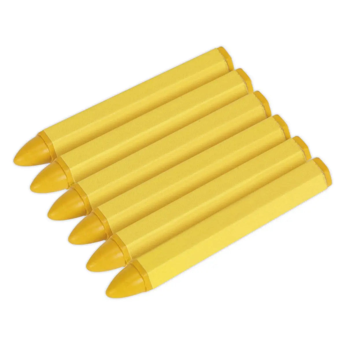 Sealey Tyre Marking Crayon - Yellow Pack of 6 