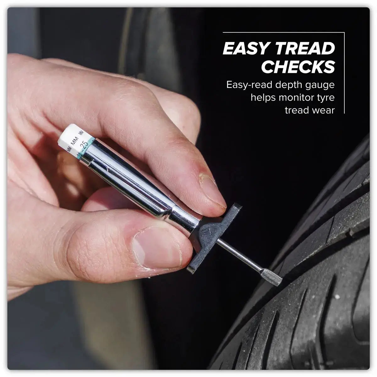 Sealey Tyre Pressure & Tread Depth Gauge Set 2pc  White Rose Tools