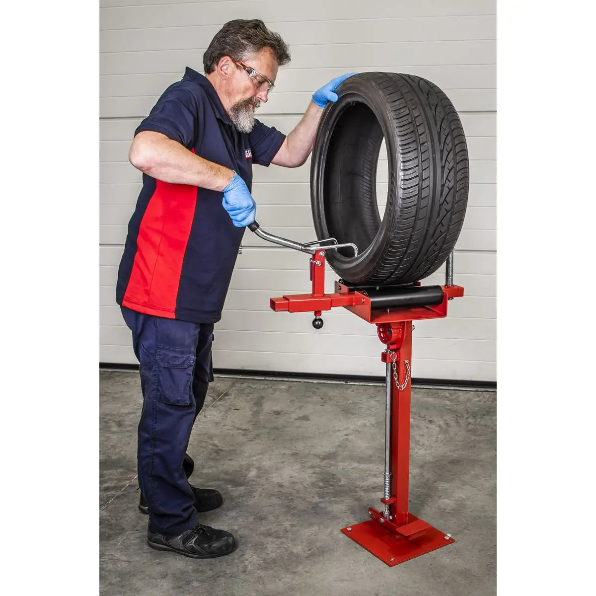 Sealey Tyre Spreader with Stand - Manual 