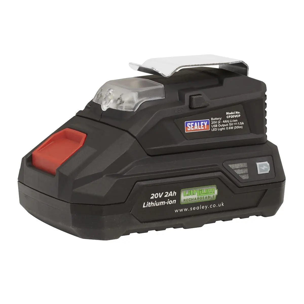 Sealey USB Charge Port for SV20 CP20V Series Cordless Power Tools 