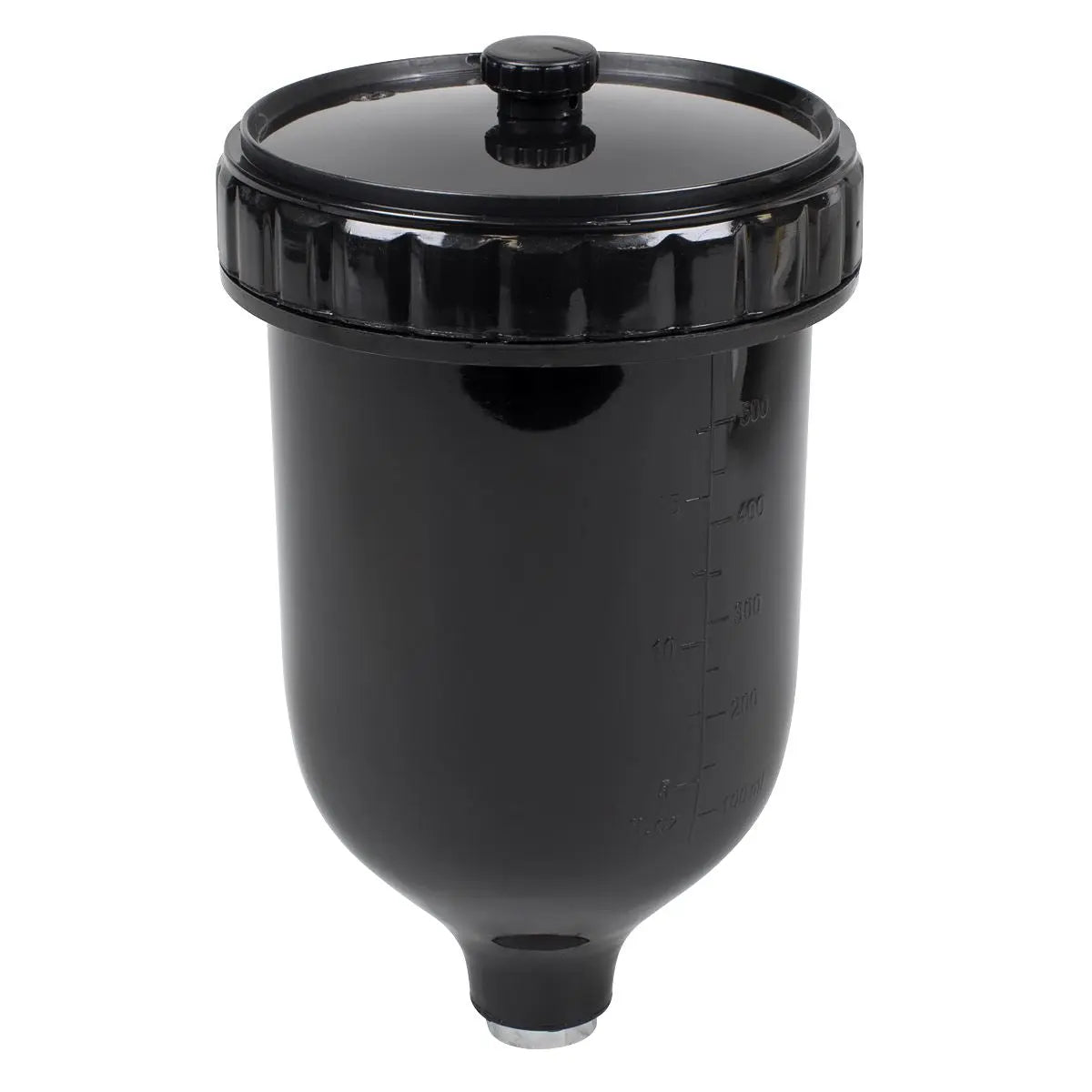 Sealey UV Paint Spray Gun Pot with Brass Fitting 600ml - Black  White Rose Tools