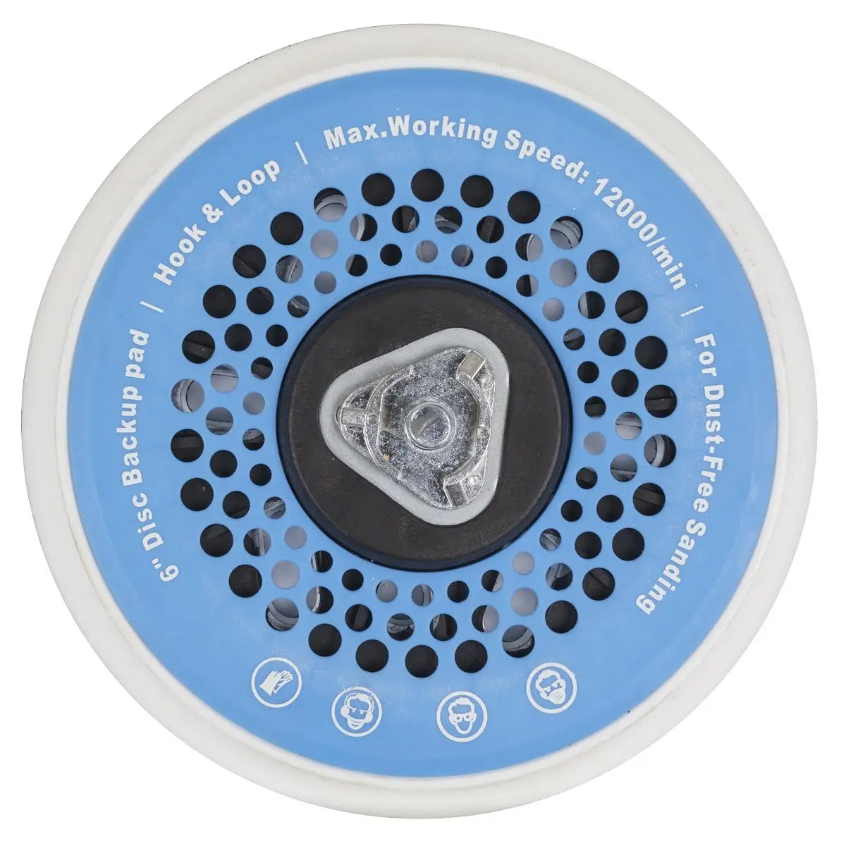 Sealey Universal Dust-Free Stick-On DA Backing Pad Ø150mm x 5/16"UNF & M8 
