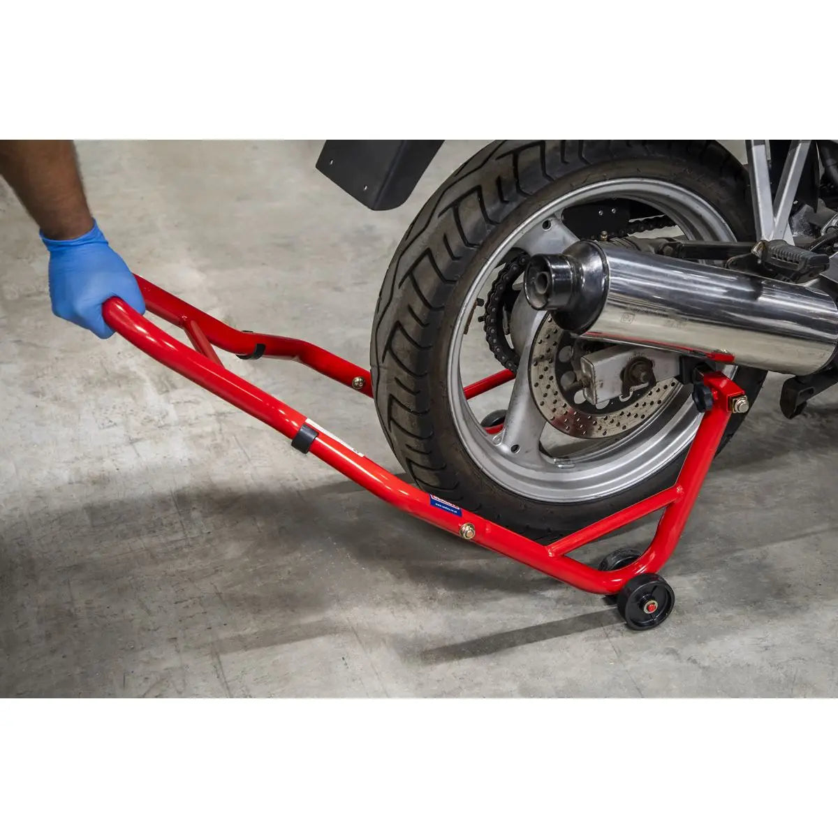 Sealey Universal Rear Paddock Stand with Rubber Supports 