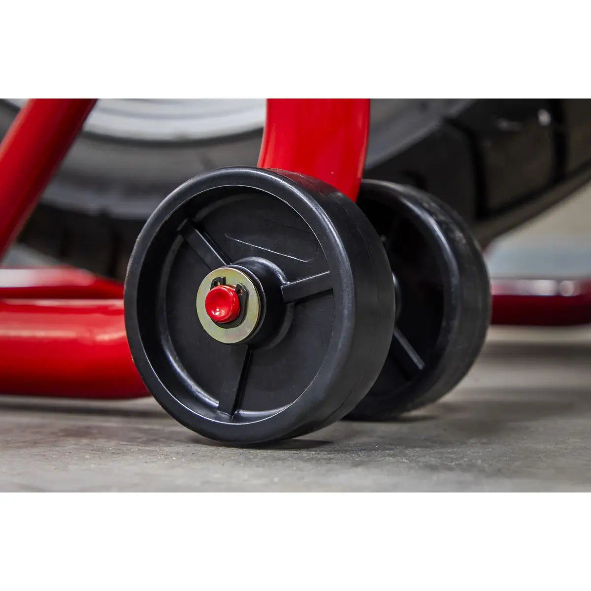 Sealey Universal Rear Paddock Stand with Rubber Supports 