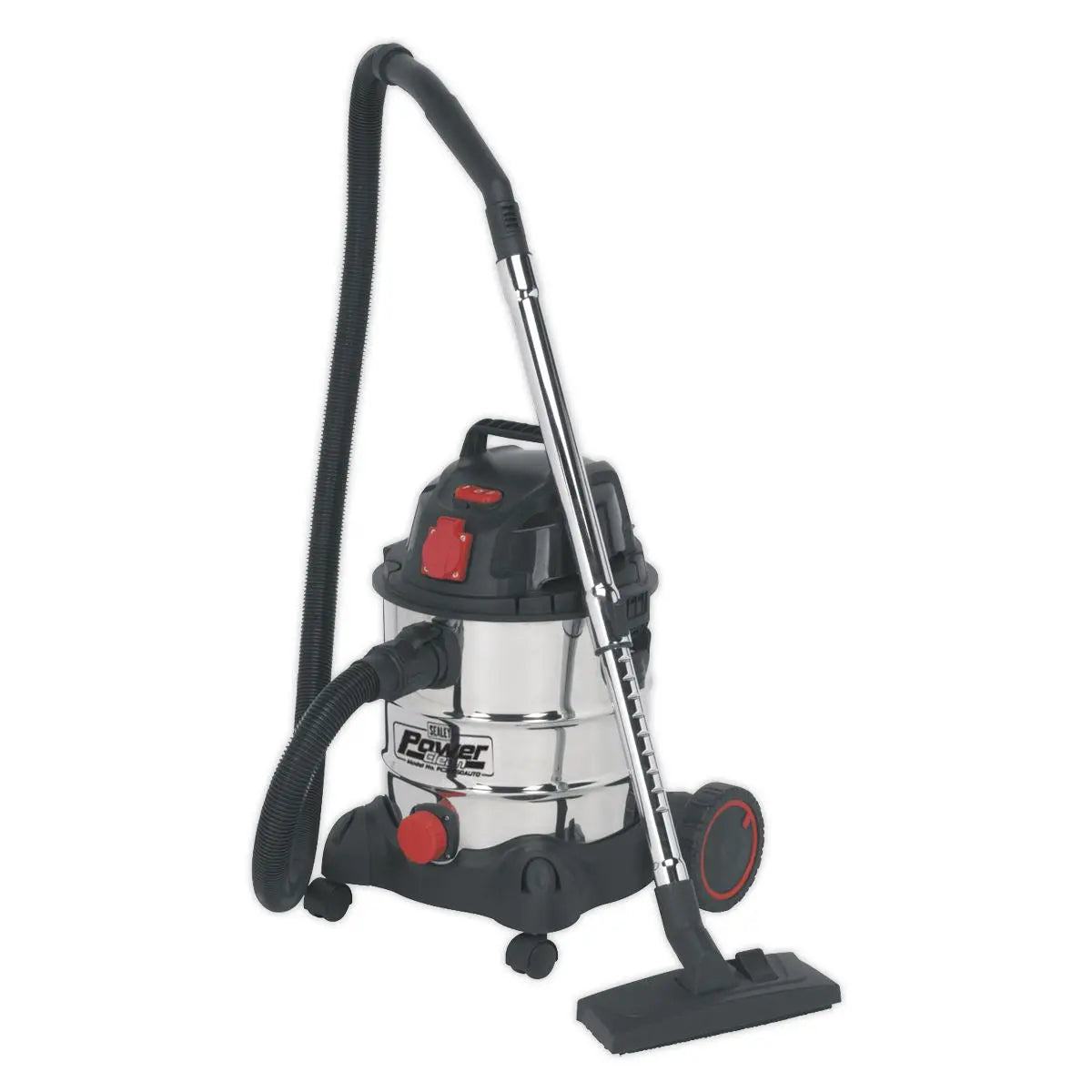 Sealey Vacuum Cleaner Industrial 20L 1400W/230V Stainless Drum Auto Start 