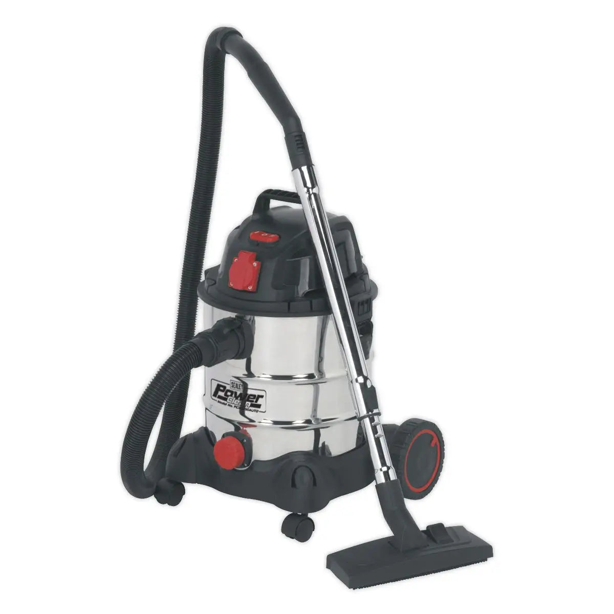 Sealey Vacuum Cleaner Industrial 20L 1400W/230V Stainless Drum Auto Start 