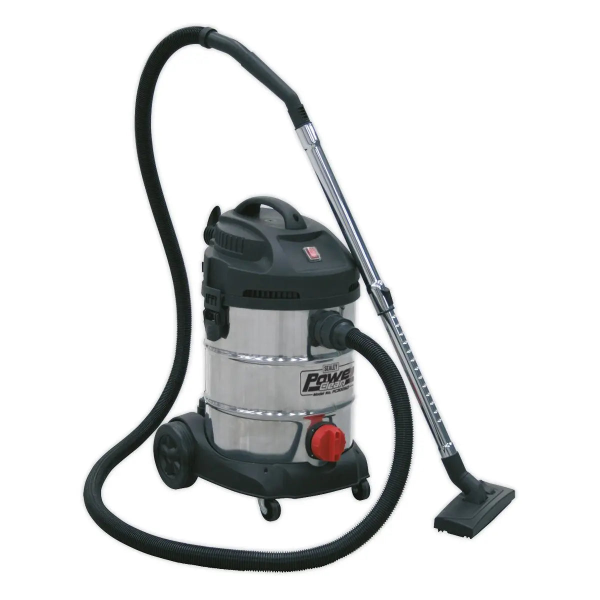 Sealey Vacuum Cleaner Industrial 30L 1400W/230V Stainless Drum 