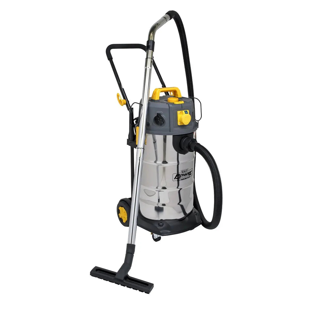 Sealey Vacuum Cleaner Industrial Dust-Free Wet/Dry 38L 1100W/110V Stainless Steel Drum M Class Filtration 