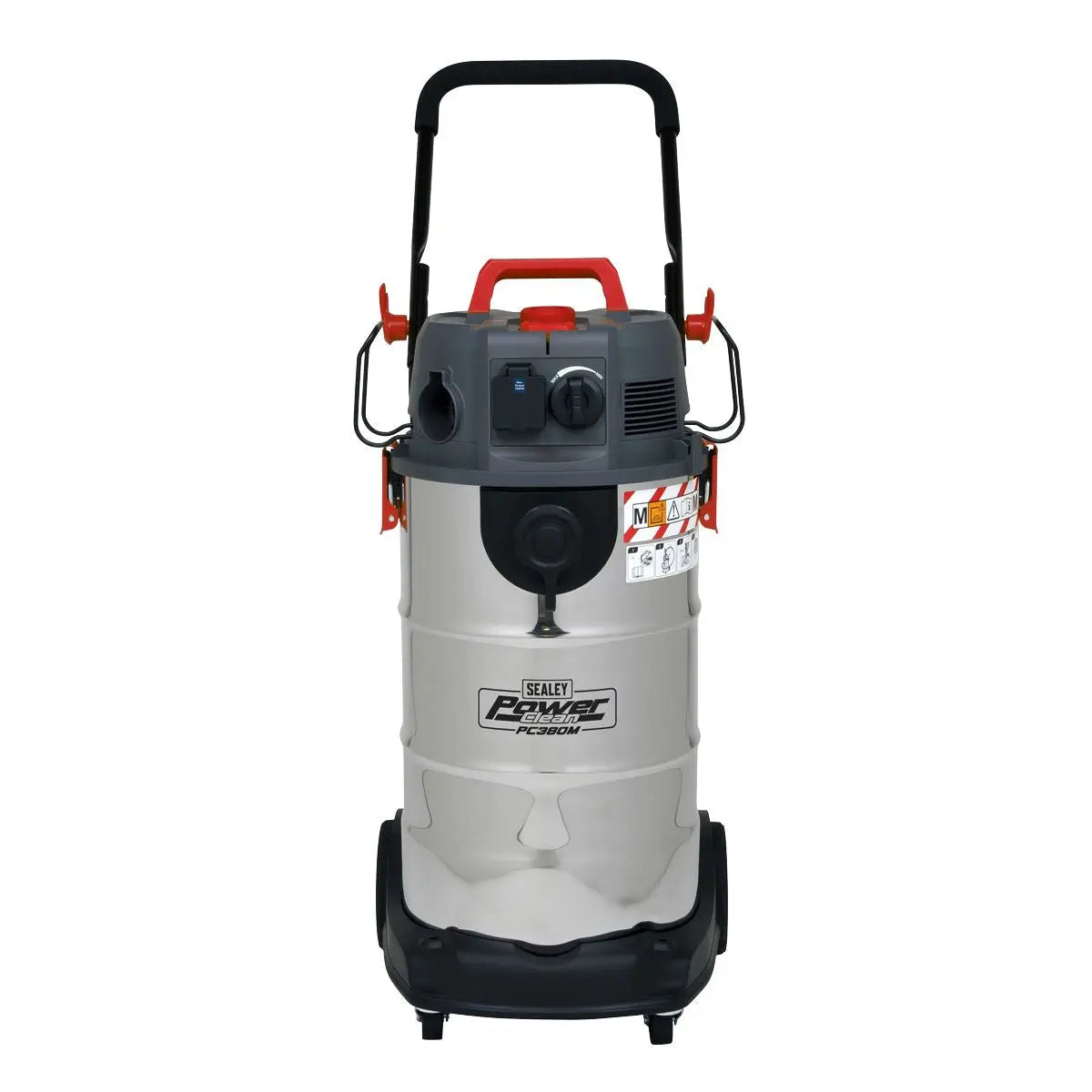 Sealey Vacuum Cleaner Industrial Dust-Free Wet/Dry 38L 1500W/230V Stainless Steel Drum M Class Filtration 
