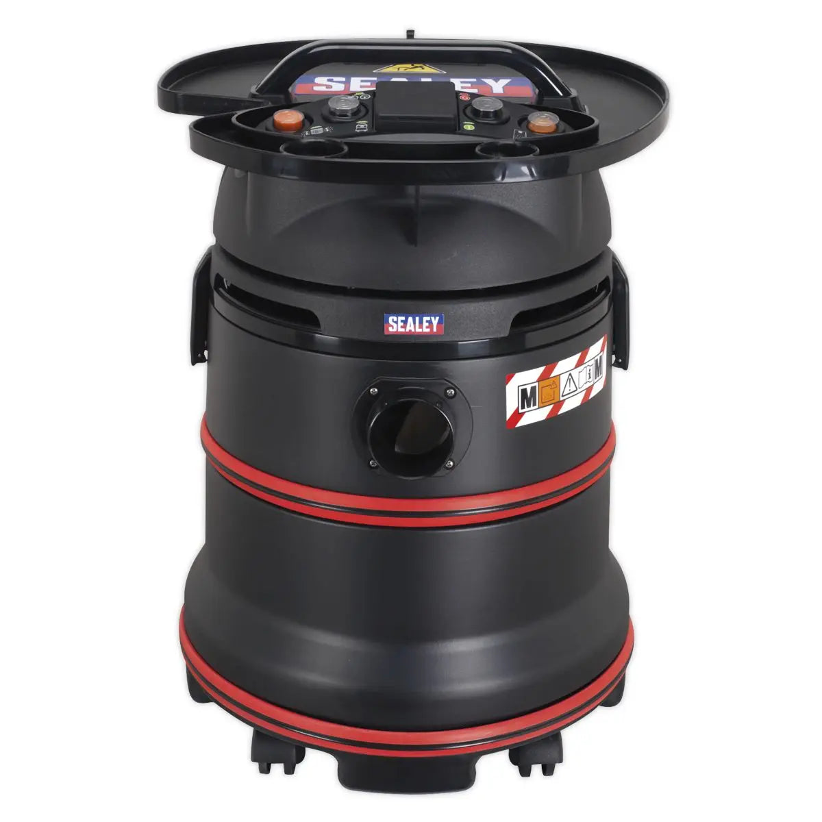 Sealey Vacuum Cleaner Industrial Wet/Dry 35L 1200W/230V Plastic Drum M Class Filtration Self-Clean Filter 