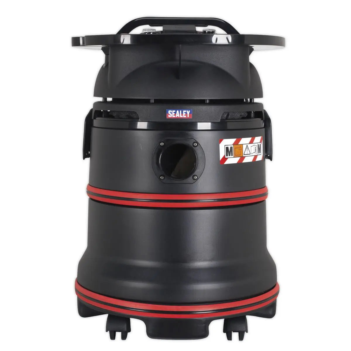 Sealey Vacuum Cleaner Industrial Wet/Dry 35L 1200W/230V Plastic Drum M Class Filtration Self-Clean Filter 