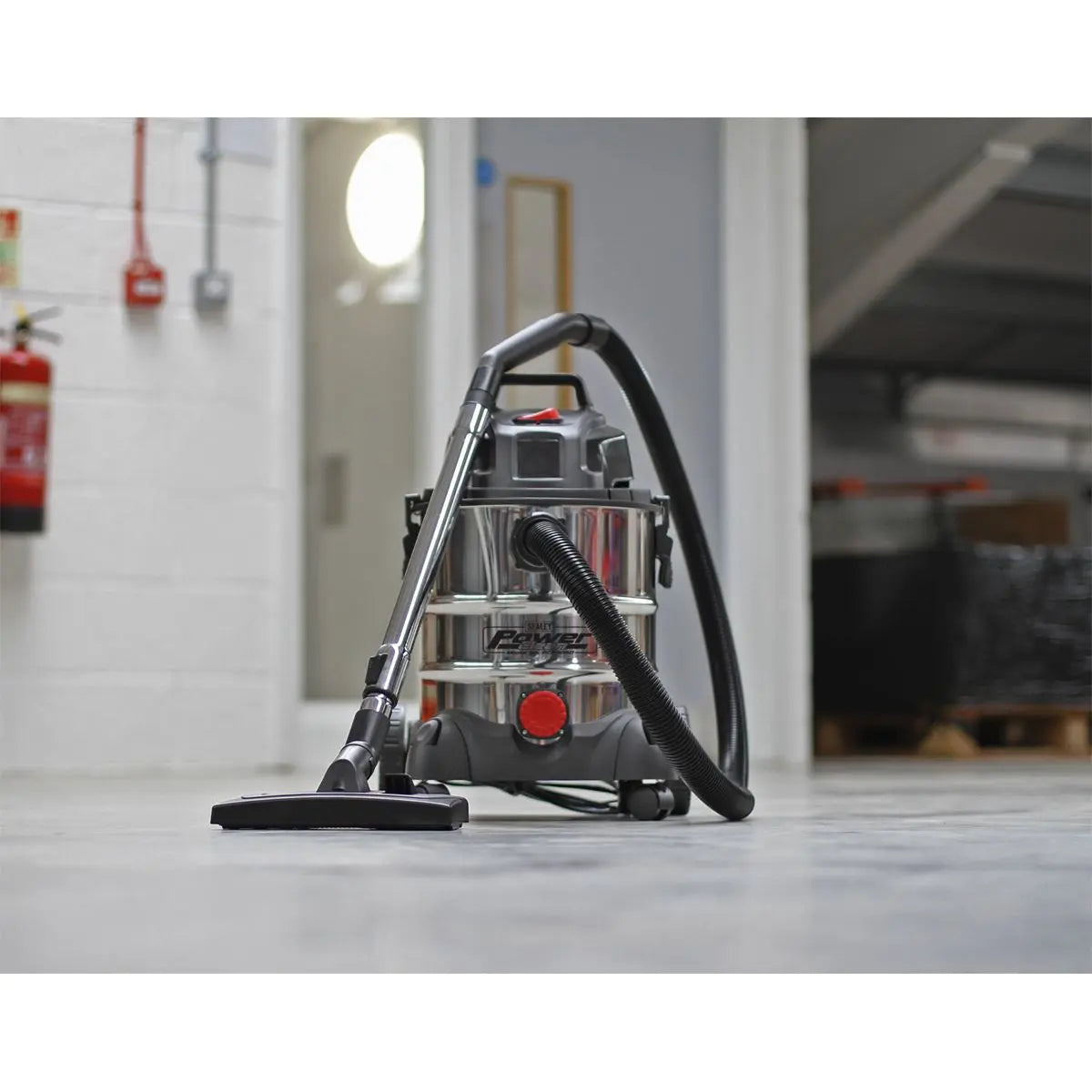 Sealey Vacuum Cleaner Industrial Wet & Dry 20L 1250W/230V Stainless Drum 