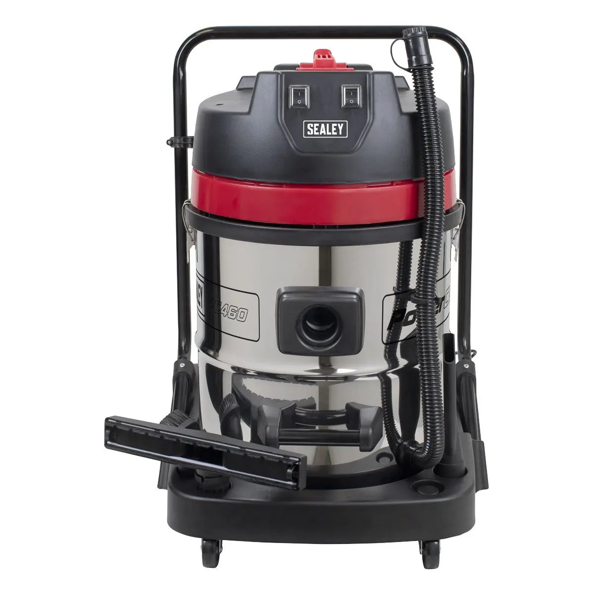 Sealey Vacuum Cleaner Wet & Dry 60L Stainless Steel Drum 2400W/230V 