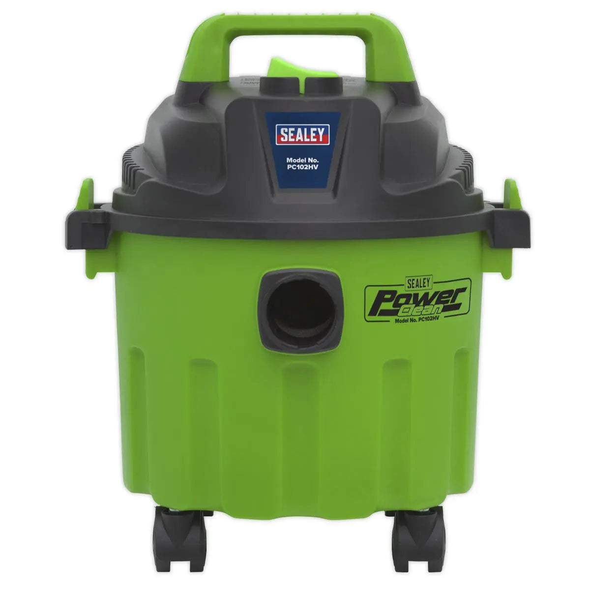 Sealey Vacuum Cleaner Wet and Dry 10L 1000W 230V Hi Vis Green 