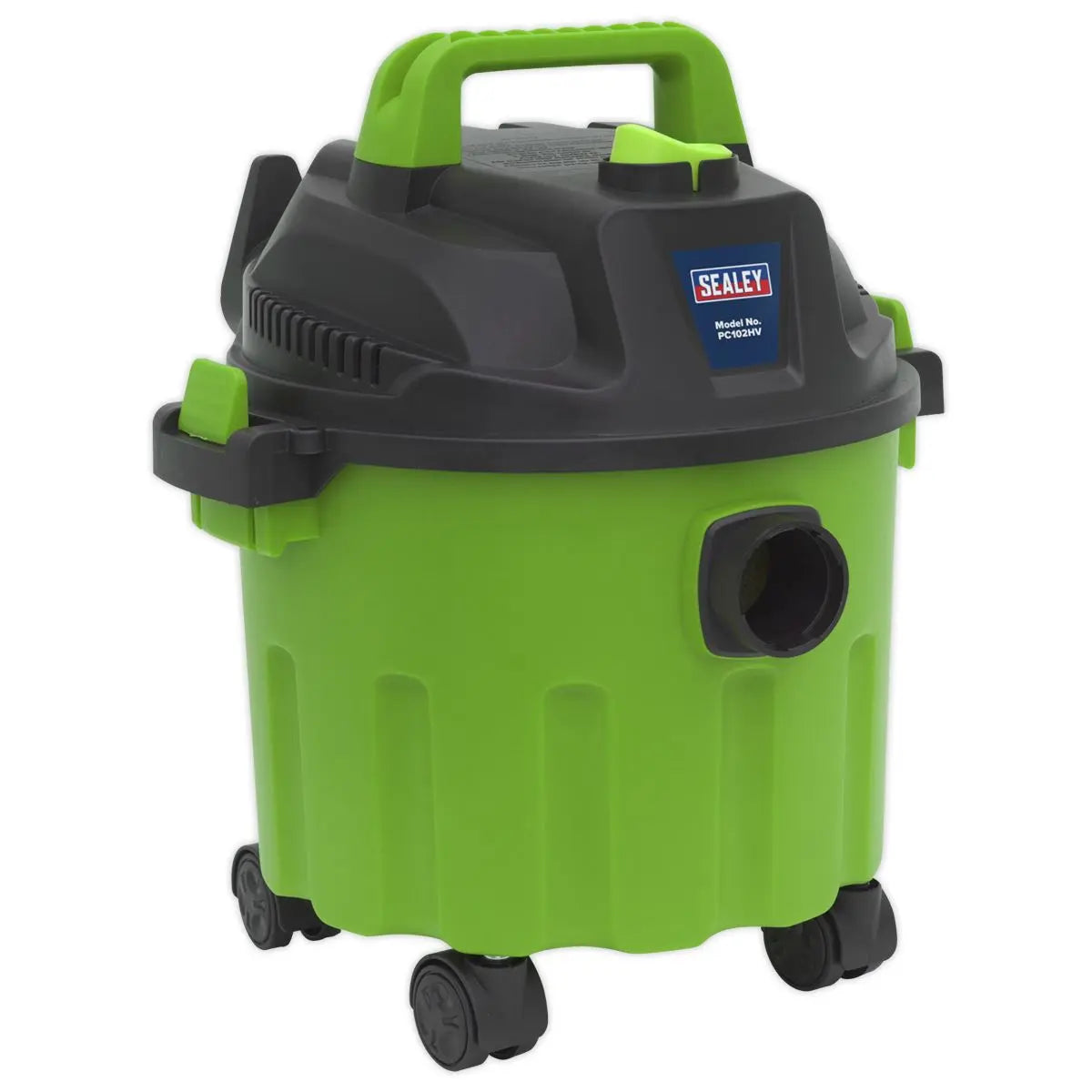 Sealey Vacuum Cleaner Wet and Dry 10L 1000W 230V Hi Vis Green 