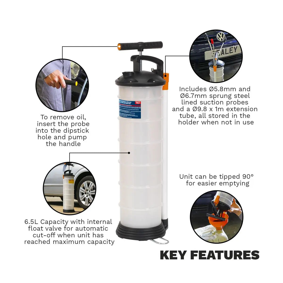 Sealey Vacuum Oil & Fluid Extractor Manual 6.5L 