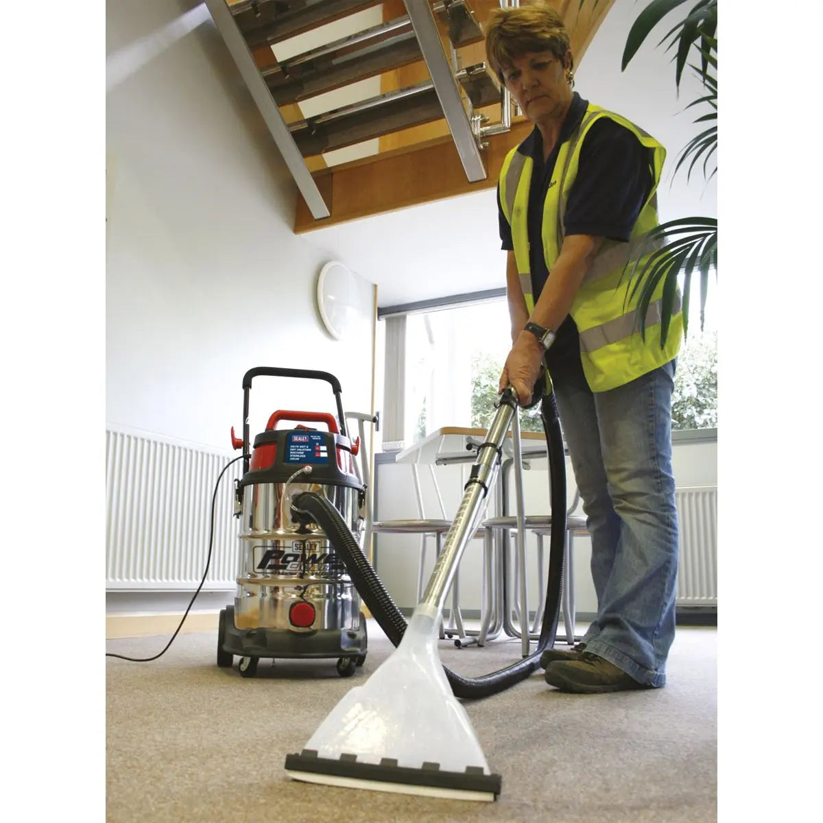 Sealey Valet Machine Wet & Dry 30L Stainless Drum 