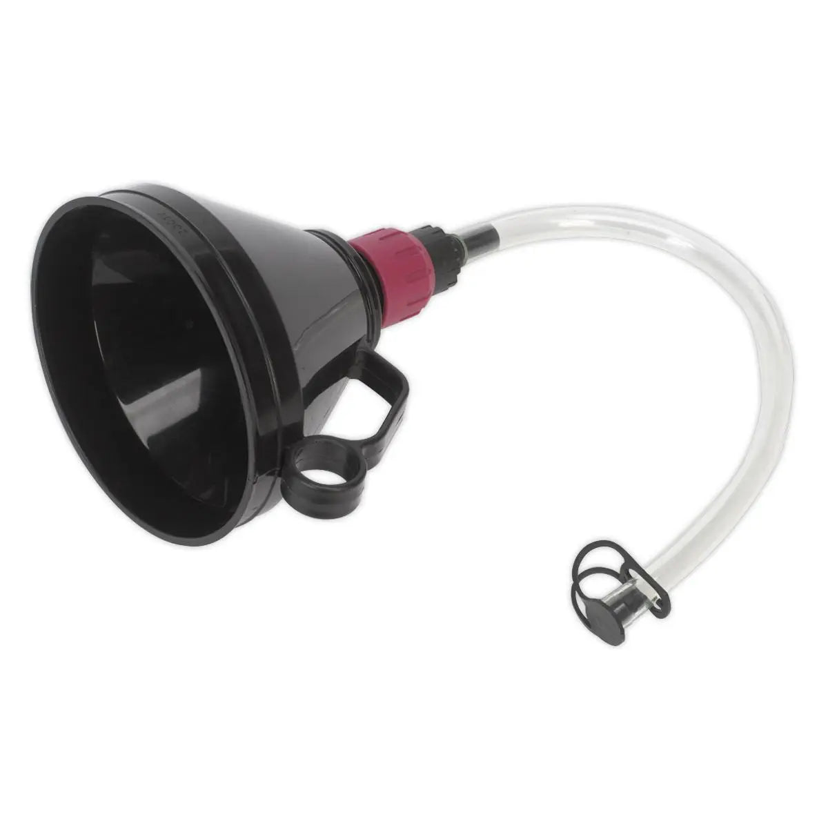 Sealey Valved Flexible Spout Funnel with Filter 160mm  White Rose Tools