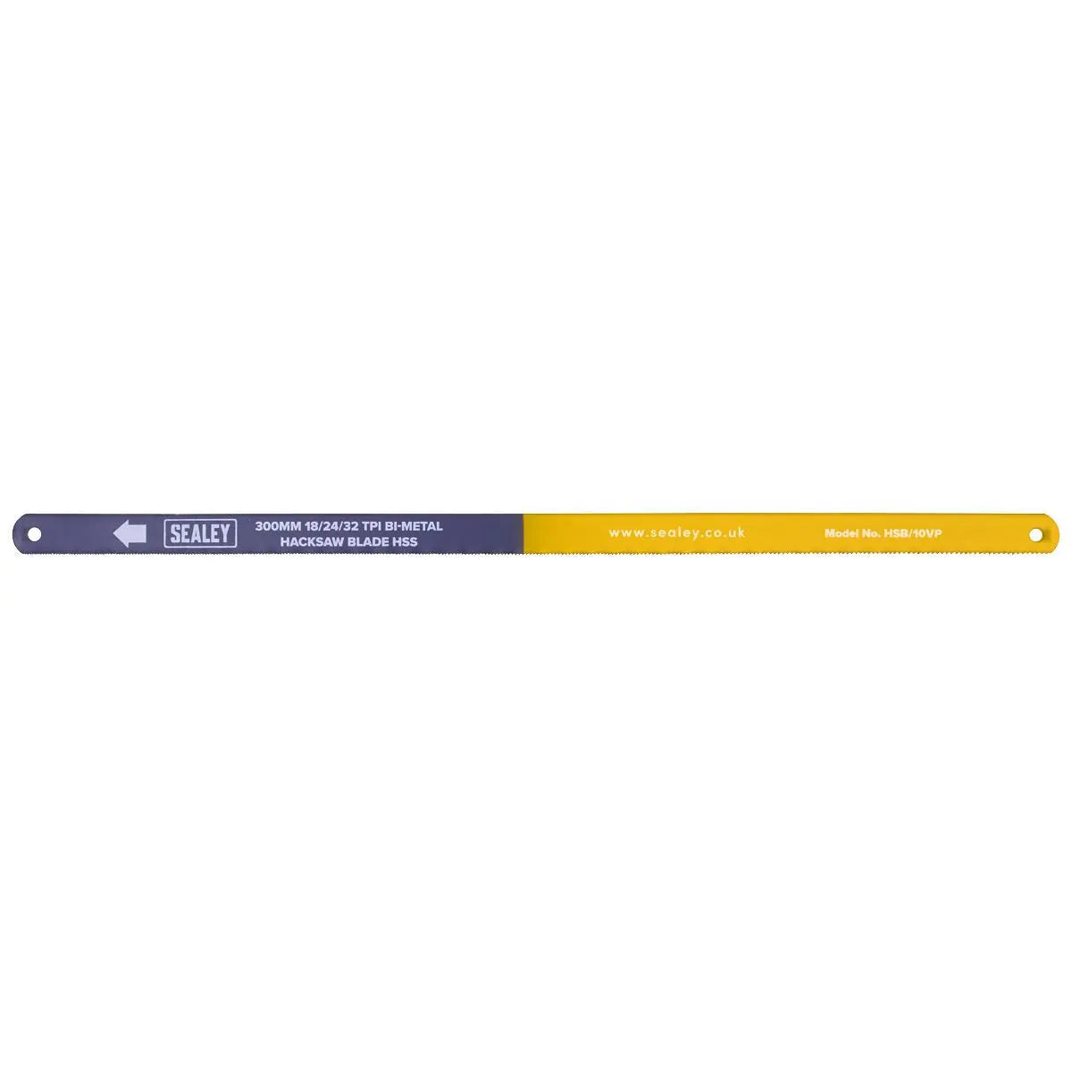Sealey Vari-Pitch 18/24/32tpi Hacksaw Blade 300mm - Pack of 10  White Rose Tools