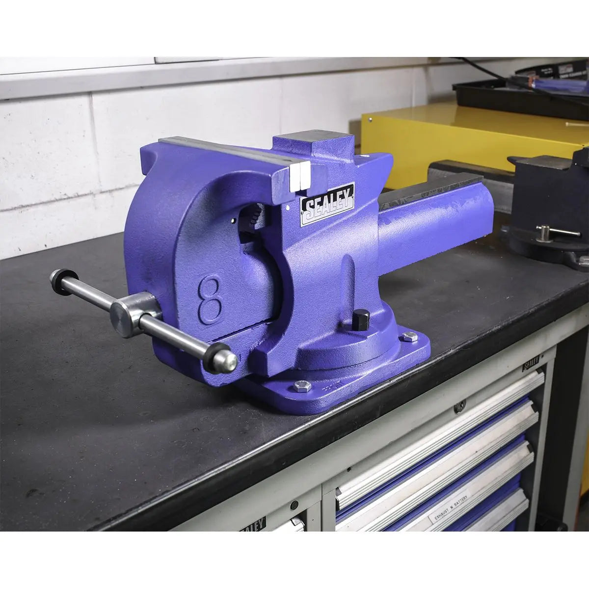 Sealey Vice 200mm Quick Action Swivel Base Cast Iron 